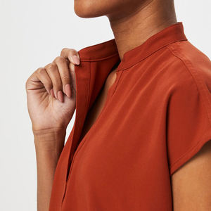 Ensembles de gommage pour infirmière à col en V confortable pour femmes Spandex pantalon droit ajusté élastique vente en gros avec logo de couleur personnalisé - Product Image 5