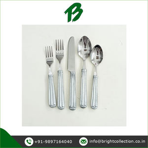 Precio directo de fábrica de acero inoxidable de excelente calidad, Plata pulida con mango de aluminio, juego de cubiertos - Product Image 3