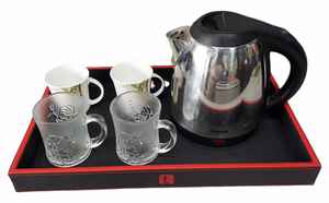 Plateau de service en bambou en cuir Tcm Dossiers de menu en verre Boîte à mouchoirs Bill Bin pour l'hospitalité pour les hôtels en Inde - Product Image 3