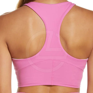 Sujetador deportivo inalámbrico con cobertura completa y ajuste cómodo ligero Sujetador deportivo ajustable con correas cruzadas en la espalda - Product Image 3