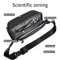 Sac de Poitrine Étanche à Prix Direct pour Hommes, Sac Bandoulière Léger avec Sangle Confortable, Sac Banane Pratique pour Activités de Plein Air