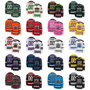 100% poliéster Color personalizado Hockey sobre hielo Jersey ropa deportiva transpirable con número que ofrece servicio OEM - Product Image 6