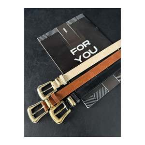 Ceinture à boucle pont pour femme, pour pantalon, veste, robe, chemise - Noir-Tan-Beige - Product Image 3