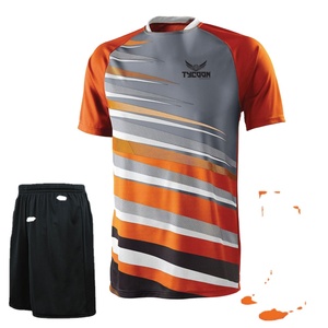 Conjunto de uniforme deportivo de fútbol, Color rojo liso, OEM, en blanco, precio al por mayor - Product Image 1