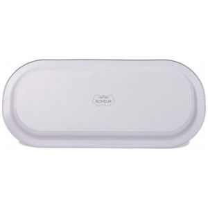 160x350mm élégant plateau rectangulaire en métal personnalisable motif ovale plateau de service en bois nacre en acier pour une utilisation en cuisine - Product Image 4