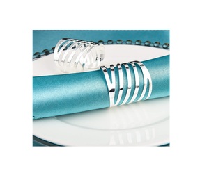 Rond de serviette en acier inoxydable Restaurants d'hôtel de luxe pour tenir la table de dîner Ronds de serviette en acier inoxydable - Product Image 3