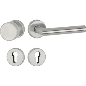 APTEC Basic 02 Juego de manijas de palanca para rieles de cortinas, accesorios de acero inoxidable 60, acabado mate, mitrales, PZ DIN, izquierda/derecha, planos, D/K - Product Image 1