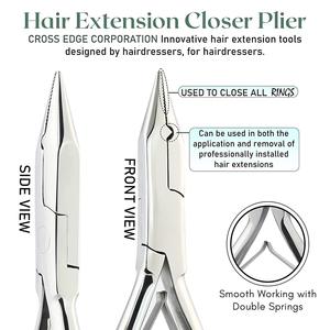 Surgical Grade <b>Needle</b> Nose Hair Extension Pliers Kit Finish Polish German Stainless Steel Hair Pliers Set With <b>Case</b> - Product Image 5