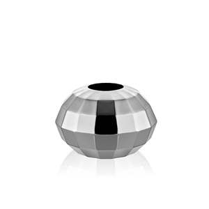 Florero de metal decorativo plateado de 24x24x17 cm - Product Image 1