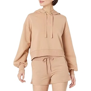 Nouvelle mode fabriqué en usine sweat à capuche pour femme et ensemble court 2 pièces 2025 meilleur prix Style Unique sweat à capuche pour femme 2026 - Product Image 2