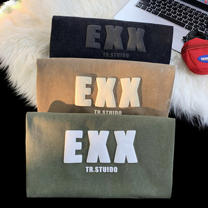 Personalizado para hombre Puff Imprimir Streetwear Tee OEM Fábrica de algodón de gran tamaño T Shirt 3D Raised Logo Design Shirt - Product Image 2