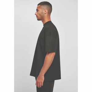 เสื้อทีเชิ้ตทรงหลวมสำหรับผู้ชายโอเวอร์ไซส์ผ้าถักยาวลายพิมพ์ลาย - Product Image 3