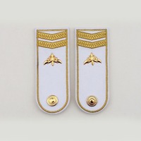 Épaulettes d'uniforme de pilote d'aviation brodées en dentelle vintage de qualité supérieure, fabriquées au Pakistan, avec épingle de sûreté, couleurs et logo personnalisables