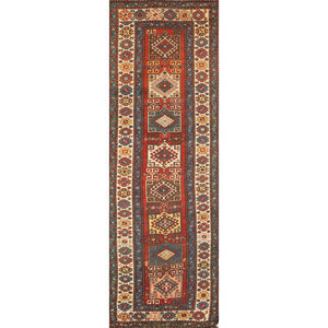 Alfombras de Lana Anudadas a Mano Kiaan Paem-1441 Rojo Naranja Geométricas Abstractas para Entrada de Casa, Pasillo, Rectangulares de 9x12 - Alfombras Jaipur US - Product Image 1