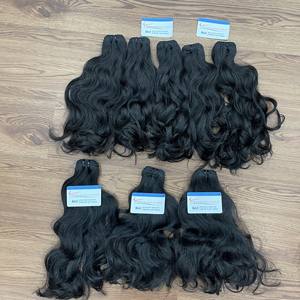 Cheveux ondulés vietnamiens crus non transformés vierges naturels droits paquets de cheveux ondulés naturels prix de gros - Product Image 4