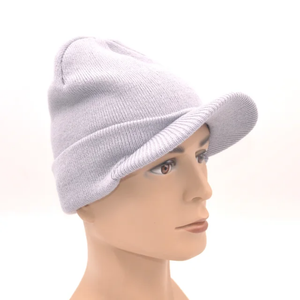 100% หมวกอะคริลิคทรงพับได้ทุกเพศหมวกบีนนี่ถักนิตติ้งสำหรับใส่กลางแจ้งฤดูหนาวดีไซน์ทันสมัยมีปีกหนาสำหรับการเดินทาง - Product Image 2
