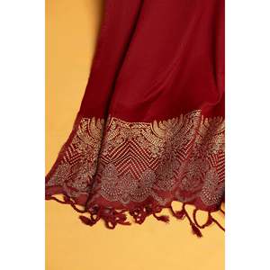 Écharpe en cachemire acrylique brodée de fleurs HATTIE pour femmes, pour l'hiver, le printemps et l'automne, pour les femmes musulmanes - Product Image 2