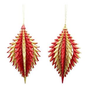 Décoration de Noël Nouvel An Irrid Noir Plaqué Acrylique 3D Spiky Finial Drop Rugby Football Ornement - Product Image 5