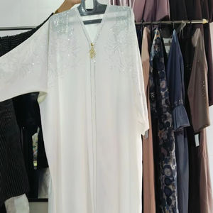 Elegant Modest Hand Embroidered Women's beautiful Premium <b>Abayas</b> Formal Traditional Dubai Dresses Breathable Cloth - Product Image 2