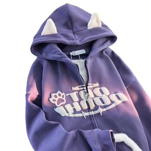 Sudadera con capucha Puff con gráfico personalizado de 100 algodón de alta calidad sin logotipo de cuerda Sudadera con capucha impresa en 3D Puff - Product Image 3