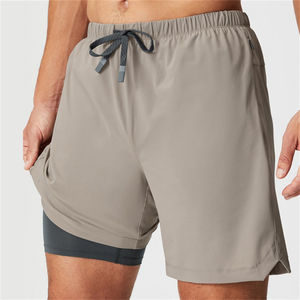 Venta al por mayor de compresión del sudor personalizado 2 en 1 de impresión de diseñador de nylon Fitness Boxer gimnasio entrenamiento deportes Cargo Shorts DDP envío - Product Image 6