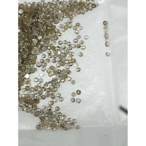 Diamants naturels ronds taille rose champagne clair 1,8-2,2 mm, pureté VVS1, excellente taille cabochon, diamants en vrac - Product Image 2