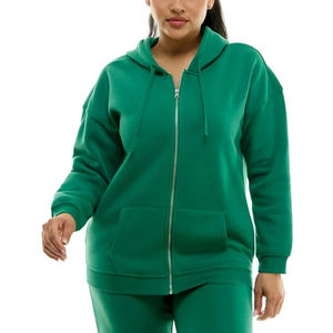 Automne hiver sweat à capuche pour femme respectueux de la peau poches double face Yoga coupe ample Hoded sport sweat à capuche pour femme - Product Image 3