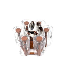 Support en bois et verre de haute qualité, support pour 8 verres, pour les mariages, utilisation sur table, décoration de table, support en bois et verre à bas prix - Product Image 2