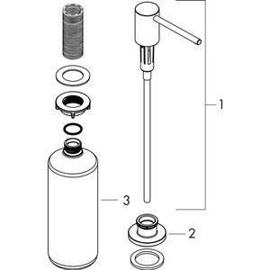 Distributeur encastré de liquide vaisselle/lotion Hansgrohe HG A41 chromé – Articles de bain et toilettes - Product Image 3