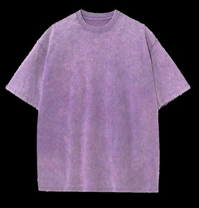 เสื้อยืดผ้าฝ้ายโอเวอร์ไซส์ผ้า100% สไตล์ฮิปฮอปผ้าย้อมสีพิมพ์โลโก้หิน - Product Image 5