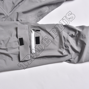 Pantalones de nieve de carga holgados impermeables grises OEM con cintura ajustable con mosca delantera dobladillo ceñido y calor con forro polar - Product Image 5