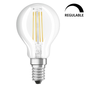 Osram 444814 Lampada Sferica a LED Dimmerabile Trasparente Retrofit E14 3.4W 2700K 470Lm - Product Image 1