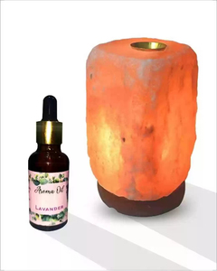 โคมไฟเกลือคริสตัลธรรมชาติหิมาลัยทรงลูกบอลหอมบำบัดในครัวเรือนมีกลิ่นหอมน้ำมันหอมระเหยพร้อมแจกันแก้วคริสตัลที่สวยงาม - Product Image 3