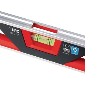 Nivel de burbuja SOLA Torpedo T PRO 23 cm, aluminio/plástico ABS, rojo/negro, precisión de 1 mm/m - Product Image 6