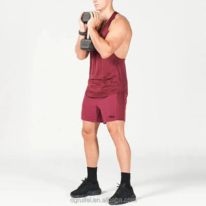 Legging d'entraînement pour hommes 100% coton décontracté sans manches Gym Muscle Athlétique Design été musculation entraînement tricoté tissage - Product Image 4