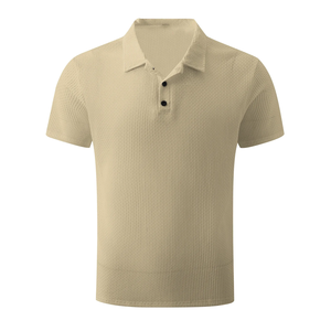 Polo informal de manga corta para hombre, ajustado, color sólido, talla grande, tejido de punto, venta al por mayor, precio barato, gran oferta, Bangladesh - Product Image 3