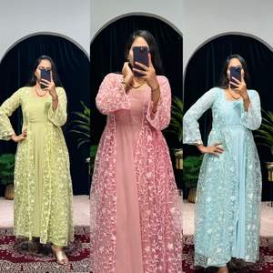 Ropa tradicional india para mujer, trabajo bordado pesado, traje Salwar Kameez, vestido de red elegante, Lehenga Choli, Kurtis étnico musulmán - Product Image 4