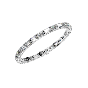 Elegante pulsera de tenis de diamante de corte esmeralda cultivado en laboratorio IGI 950 platino lujoso clásico declaración fina cadena y pulseras de eslabones - Product Image 1