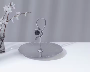 Vaisselle à deux étages accessoire de dessert support à gâteau en métal pour fête de mariage fêtes de mariage hôtels support à gâteau par décor impex - Product Image 5