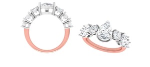 แหวนเพชรทรงโซลิแทร์สั่งทำพิเศษสำหรับงานหมั้นและงานแต่งงาน ทอง 14k/18k เงินแท้ 925 หรูหรา พร้อมใบรับรอง - Product Image 3