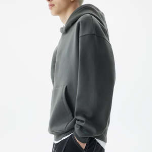 Automne et hiver en gros uni blanc 350 grammes pull surdimensionné hommes hiver polaire à capuche polaire pull à capuche - Product Image 3