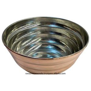 Bol à salade en cuivre de qualité supérieure bol de service décoratif pour fruits et légumes pièce maîtresse de table élégante et utilisation en cuisine - Product Image 2