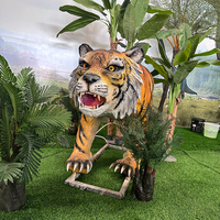 Tigre Électrique Animatronique Réaliste pour Parc d'Aventures, Modèle Animal d'Intérieur avec Capteur Infrarouge, Personnalisé pour Centres Commerciaux et Espaces Publics