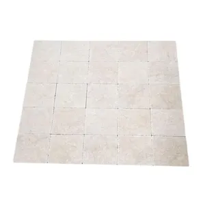 2024 Crema Nuova Marble Pavers French Pattern Set Sizes Tumbled 3cm thick Made in Turkey Garden & Outdoor & Driveway Paving