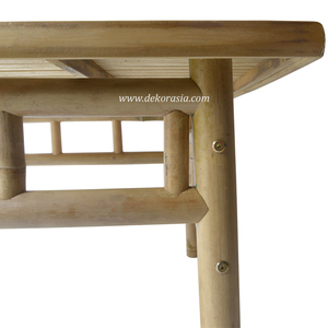 Table de salon moderne de luxe en bambou convertible et pliable avec un design carré pour une utilisation dans le salon - Product Image 4