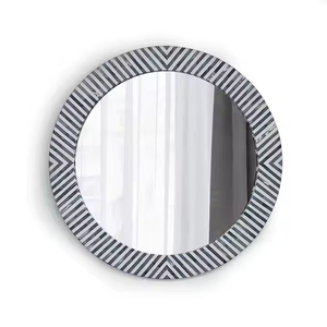 Miroir en os décoratif Beauté naturelle faite à la main par crescent crafts - Product Image 1