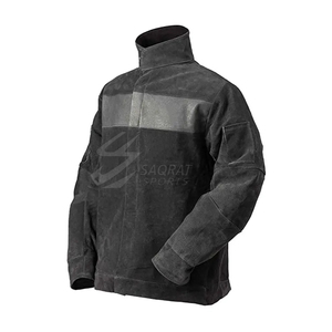 High Visibility Heavy-Duty Welding Winter <b>Jacket</b> for <b>Men</b> Custom Wholesale Safety Clothing with Stand Collar Front Logo Position - Product Image 1