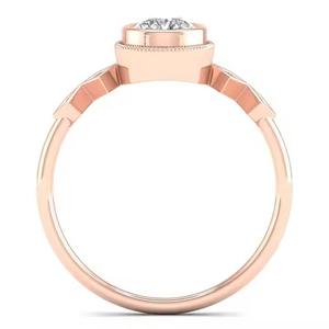 Joyería de compromiso de boda personalizada, superventas, anillo clásico de diamantes cultivados en laboratorio de oro de 9K/22K para mujer, Perla principal de oro de 18K - Product Image 4