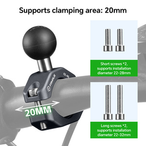 Fanaue xe máy xe đạp điện thoại núi với Damper sốc cho tay lái Side Gương Hợp kim nhôm cưỡi điện thoại chủ - Product Image 5