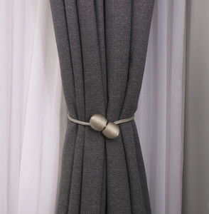2pcs Magnetic Ball <b>Curtain</b> Tiebacks, <b>Curtain</b> Tie Backs Buckles Holdbacks Holders <b>Hooks</b> Clip Jute Rope..Window Decor - Product Image 2